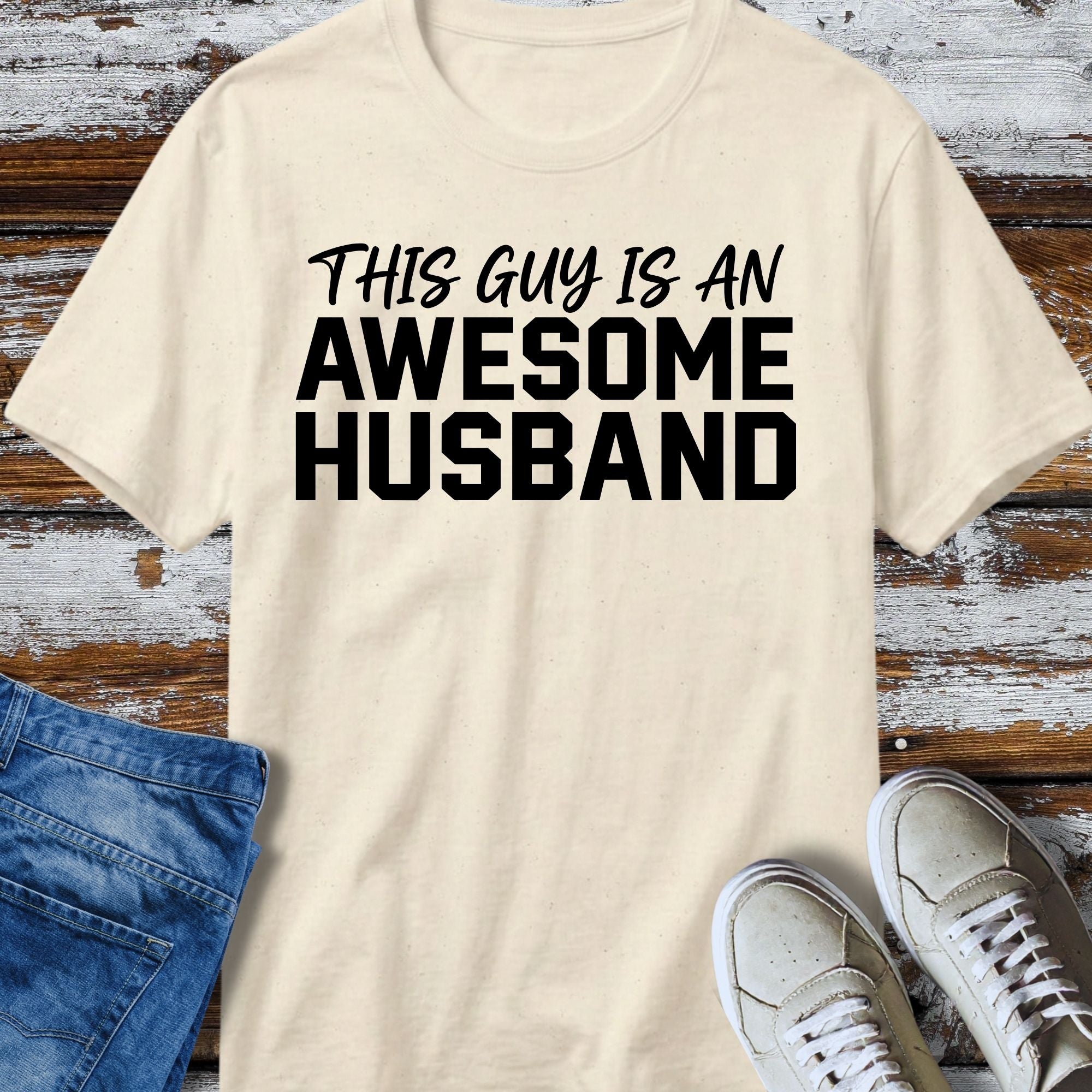 Awesome Husband TShirt - lifestyle product photo