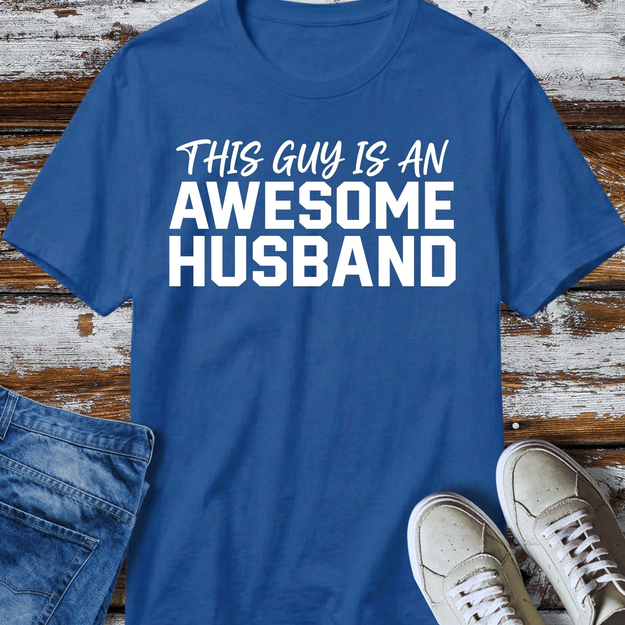 Awesome Husband TShirt - detail shot graphic design