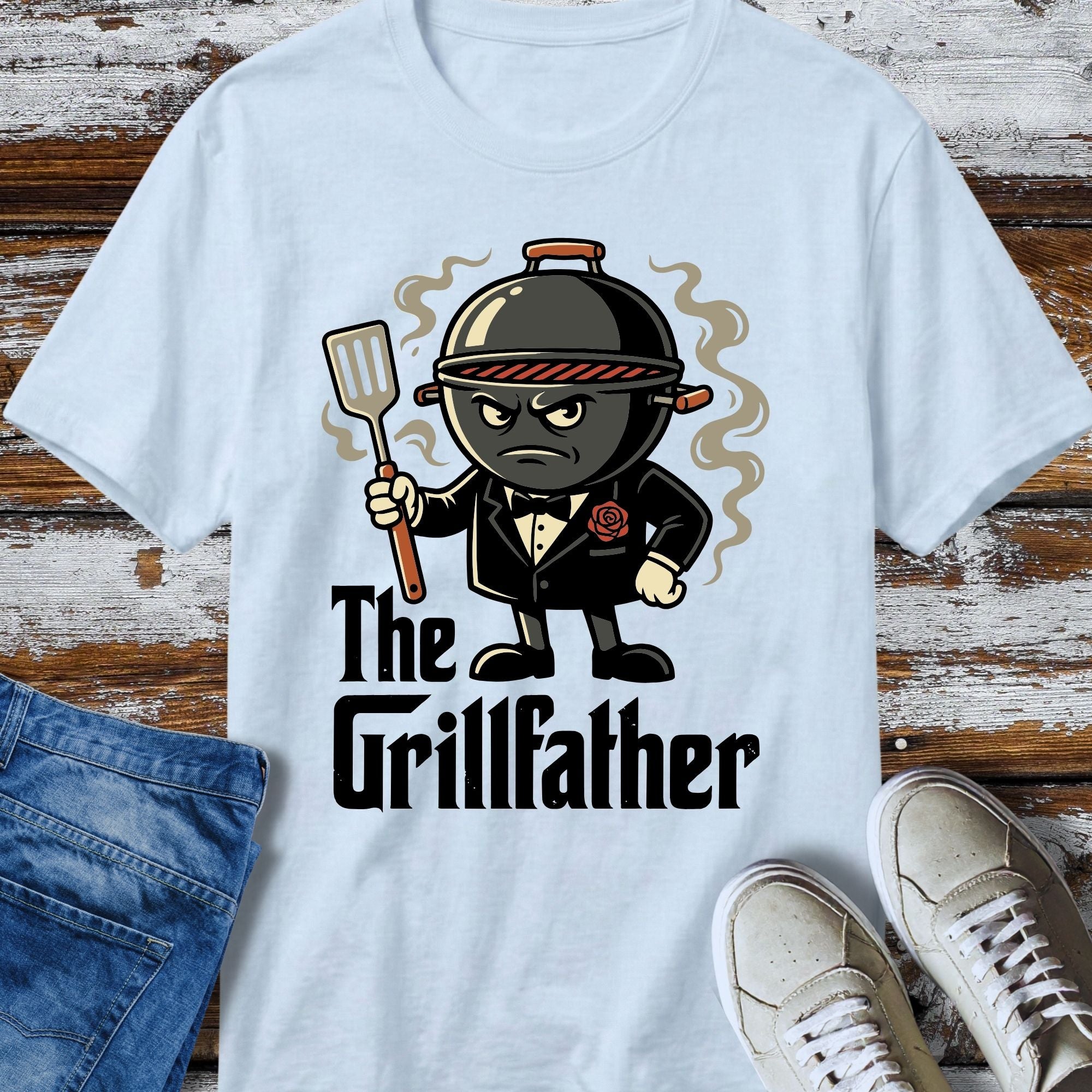 The Grillfather T-Shirt - detail shot graphic design