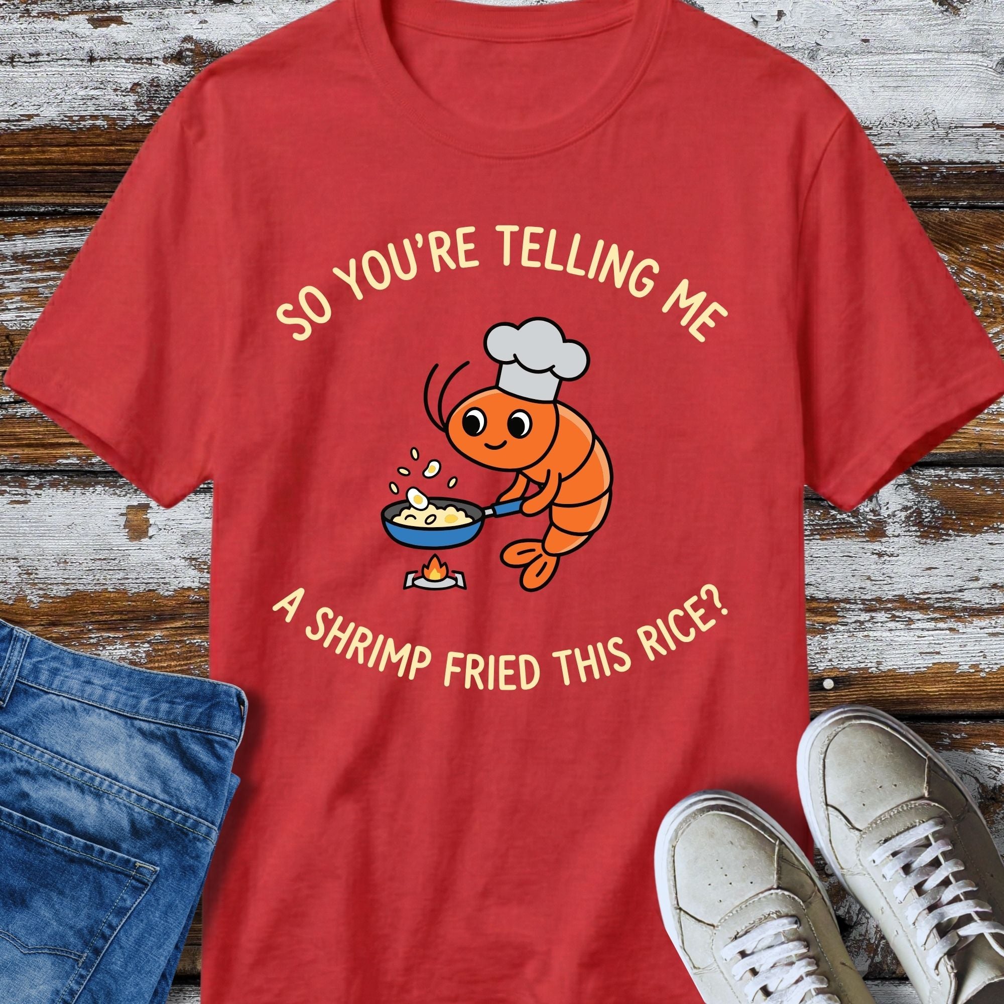 Shrimp Fried Rice T-Shirt - product mockup view 12