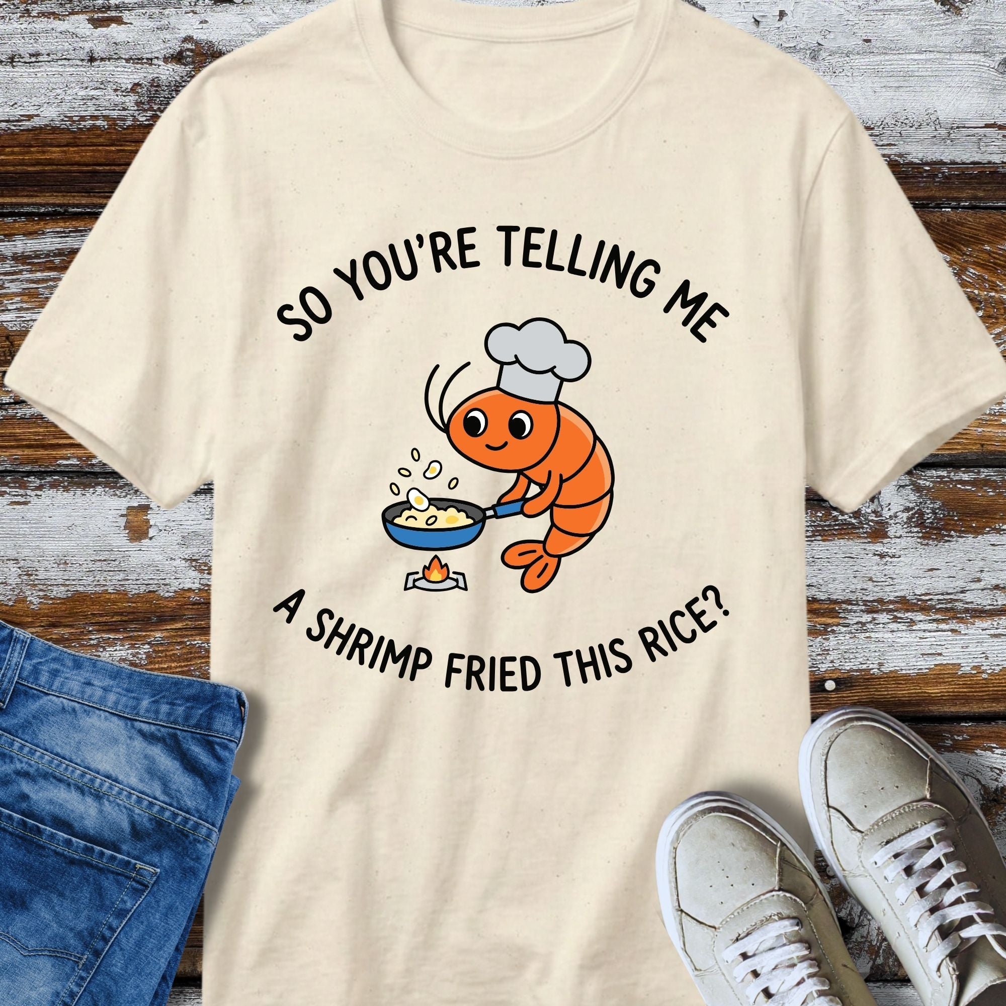 Shrimp Fried Rice T-Shirt - size and fit reference