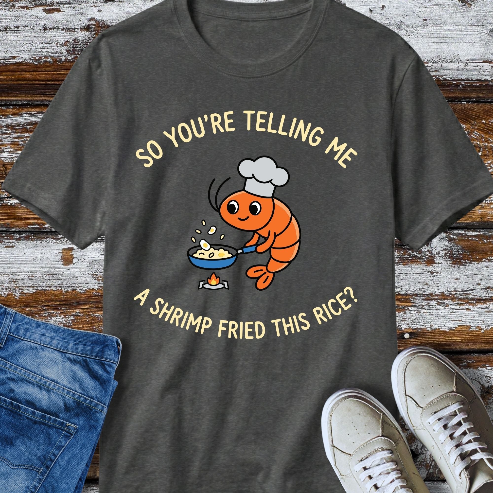Shrimp Fried Rice T-Shirt - detail shot graphic design
