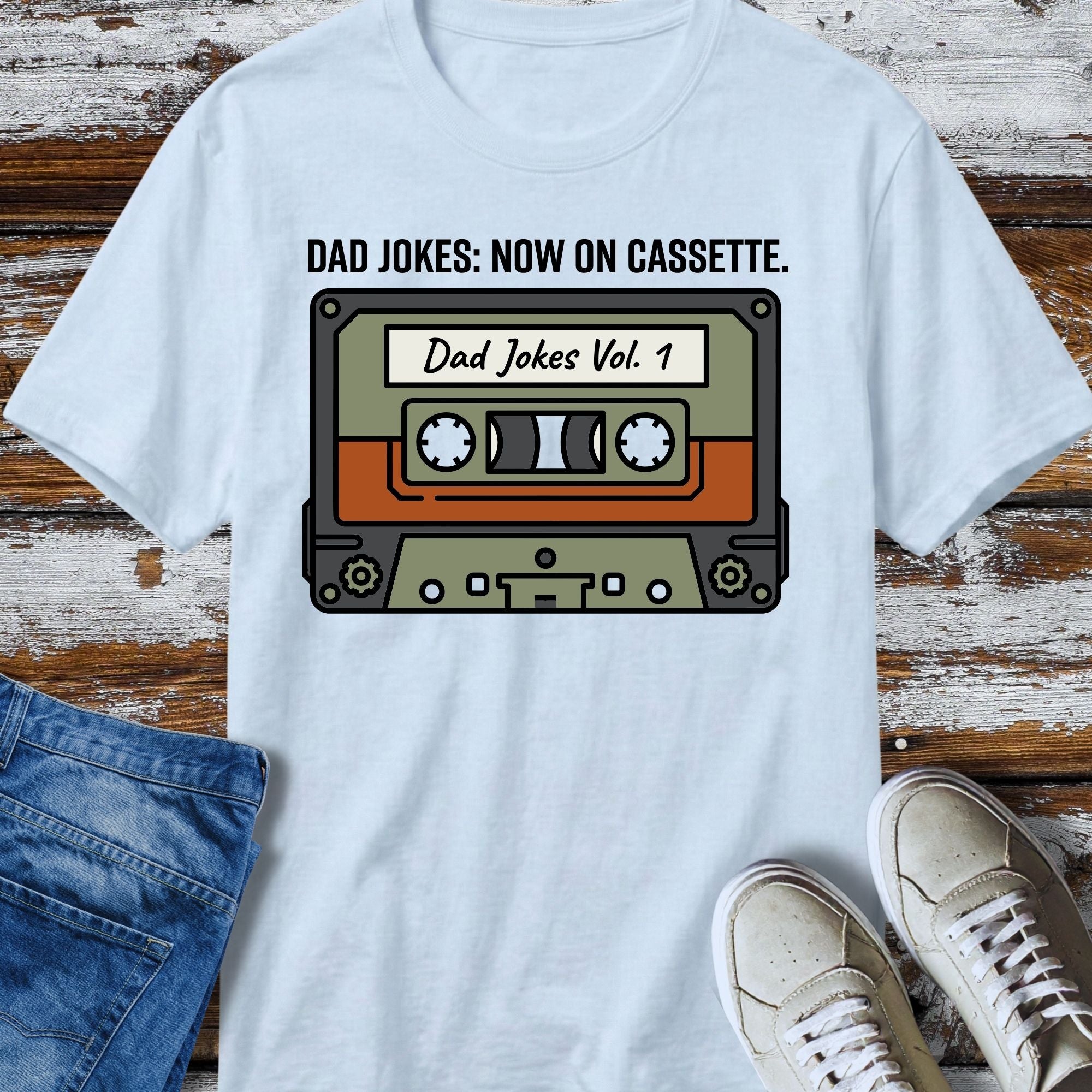Dad Jokes Vol. 1 Cassette T-Shirt - colour variant view