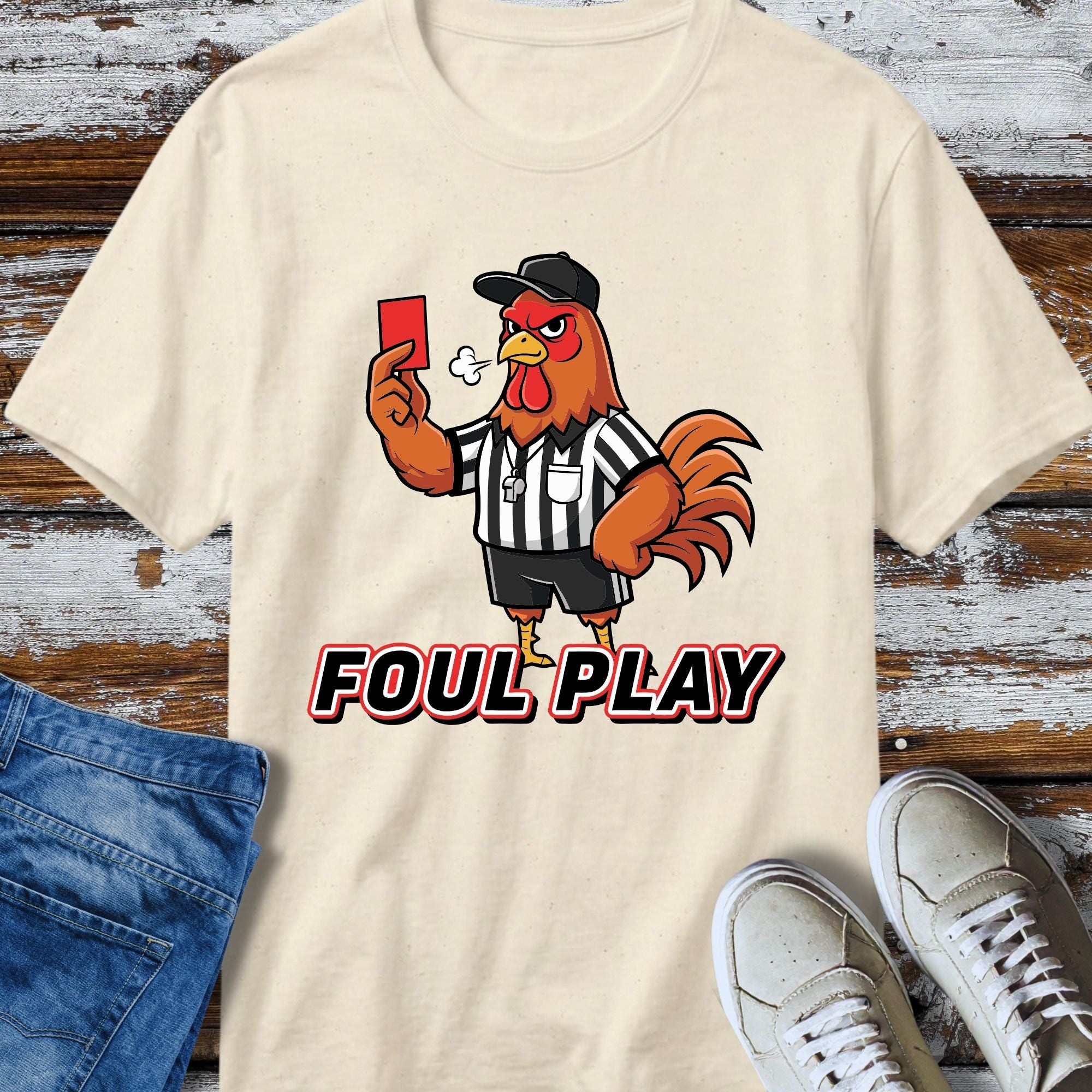 Foul Play Rooster Referee T-Shirt - lifestyle product photo