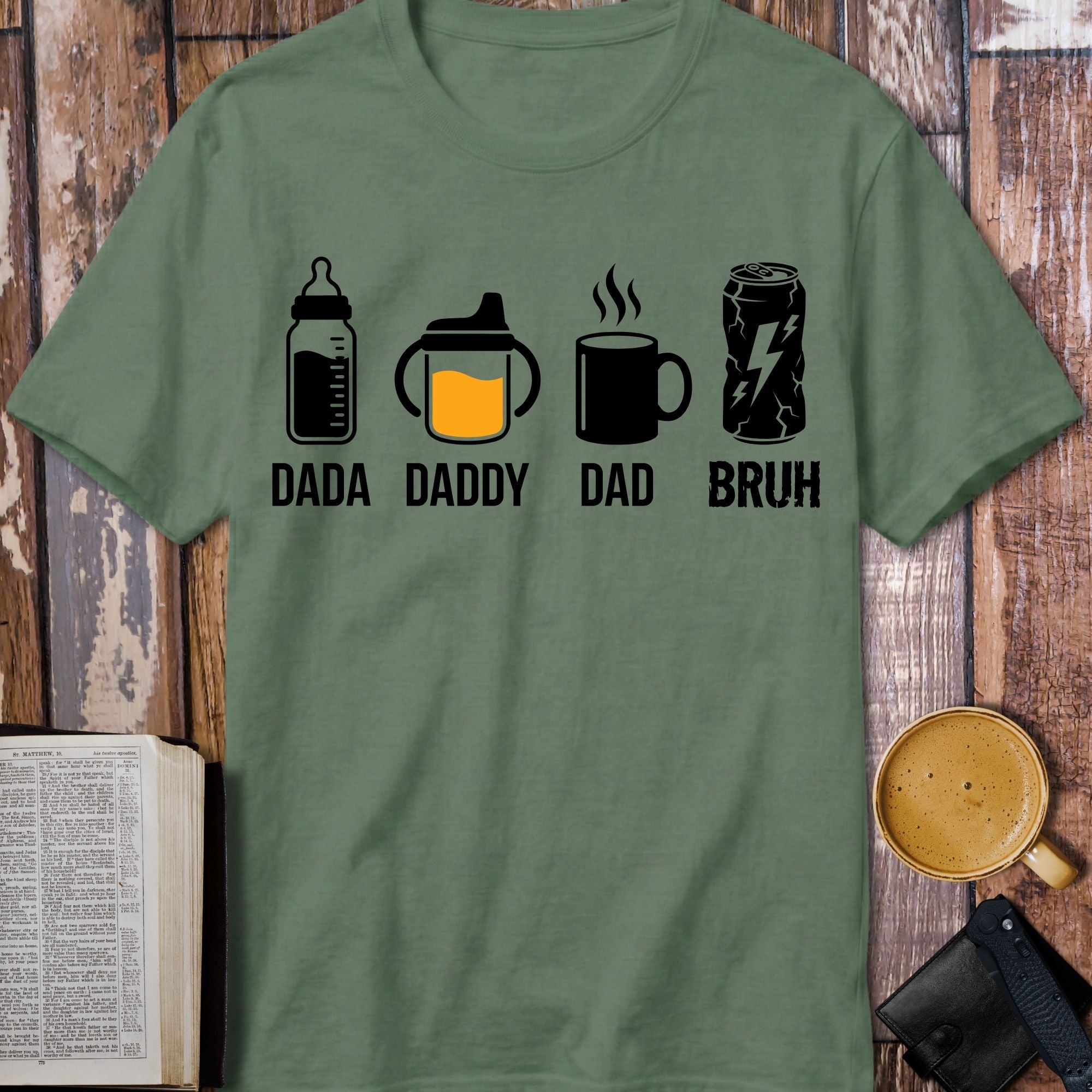 Dad Life Evolution T-Shirt - size and fit reference
