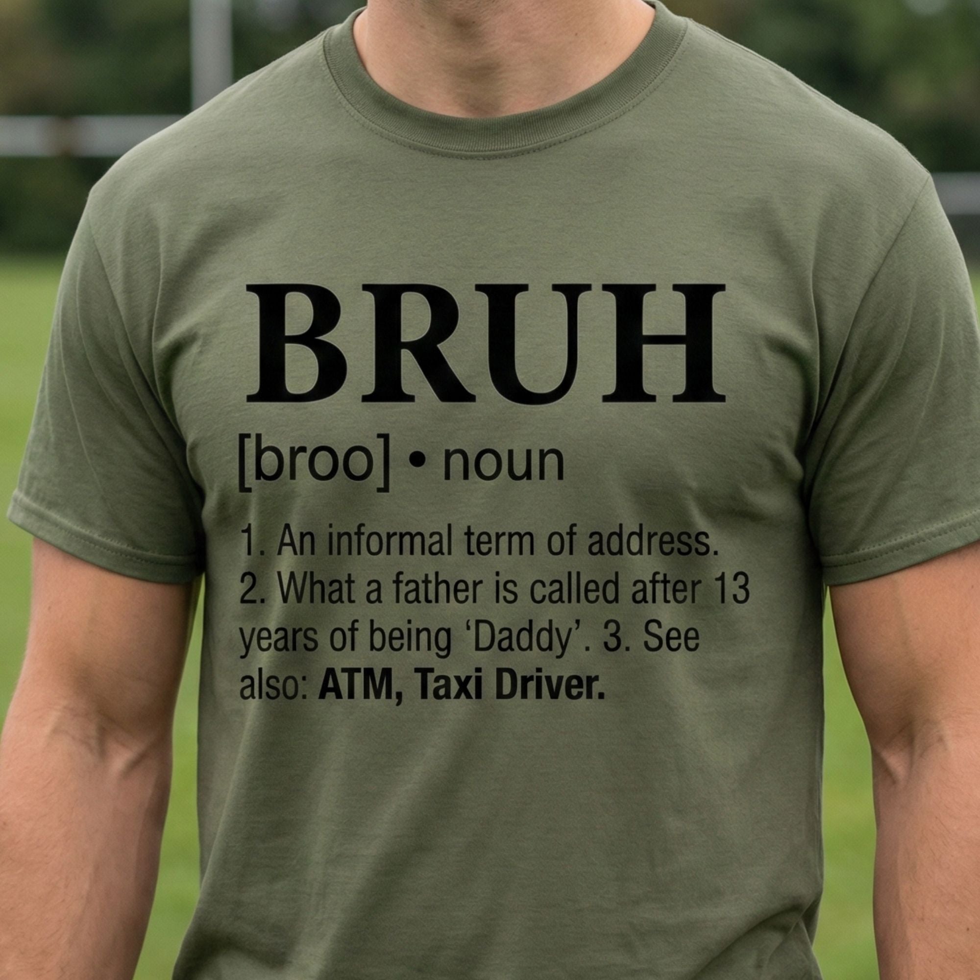 Bruh Definition T-Shirt - detail shot graphic design