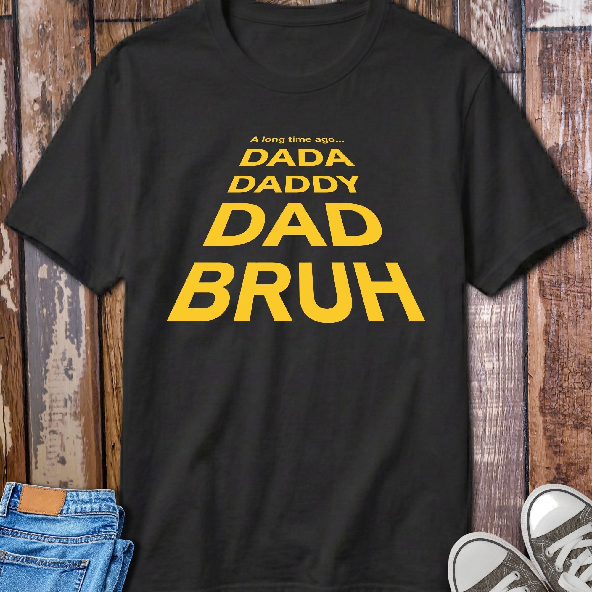Dad Space Opera T-Shirt - front view funny graphic tee