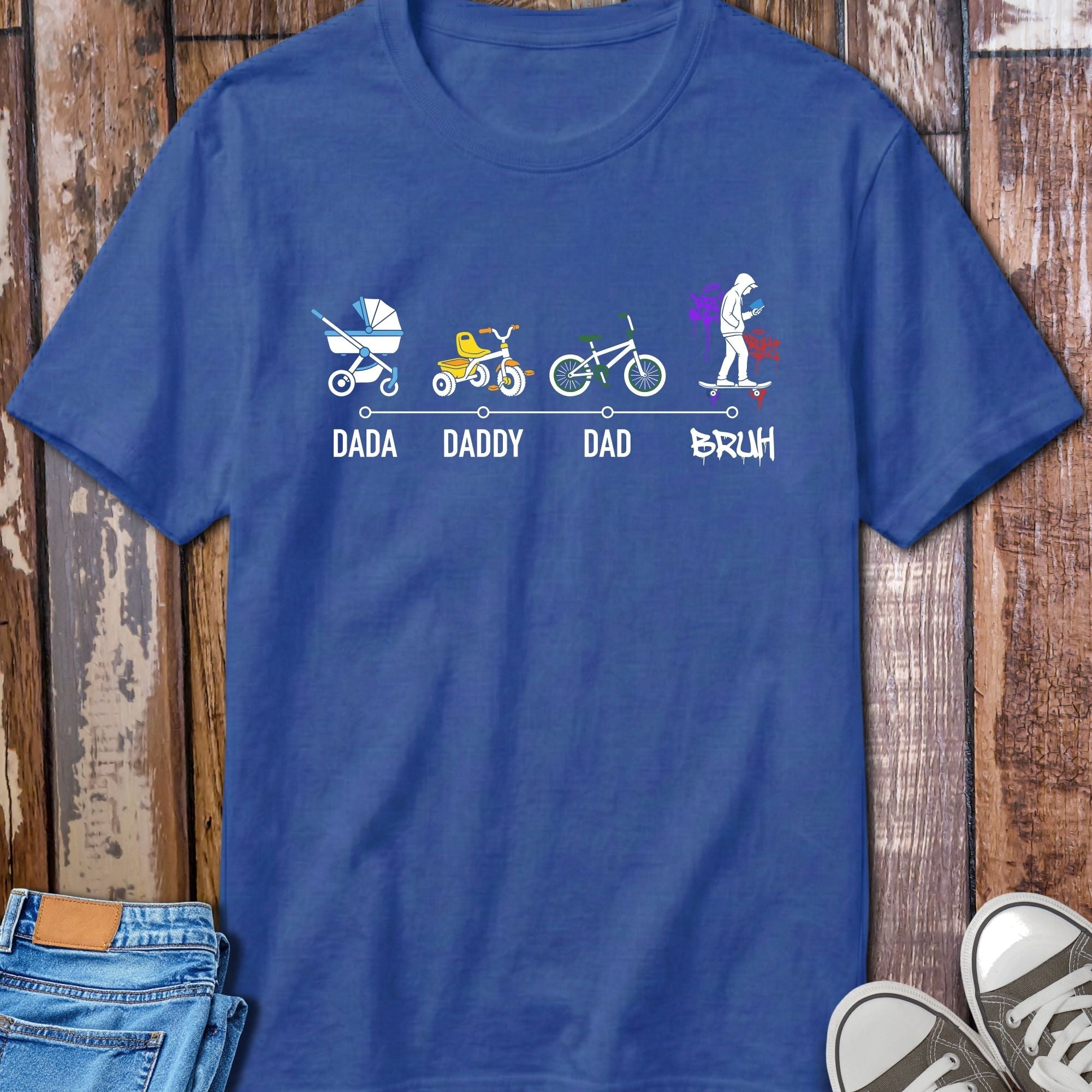 Dad Life Evolution T-Shirt - lifestyle product photo