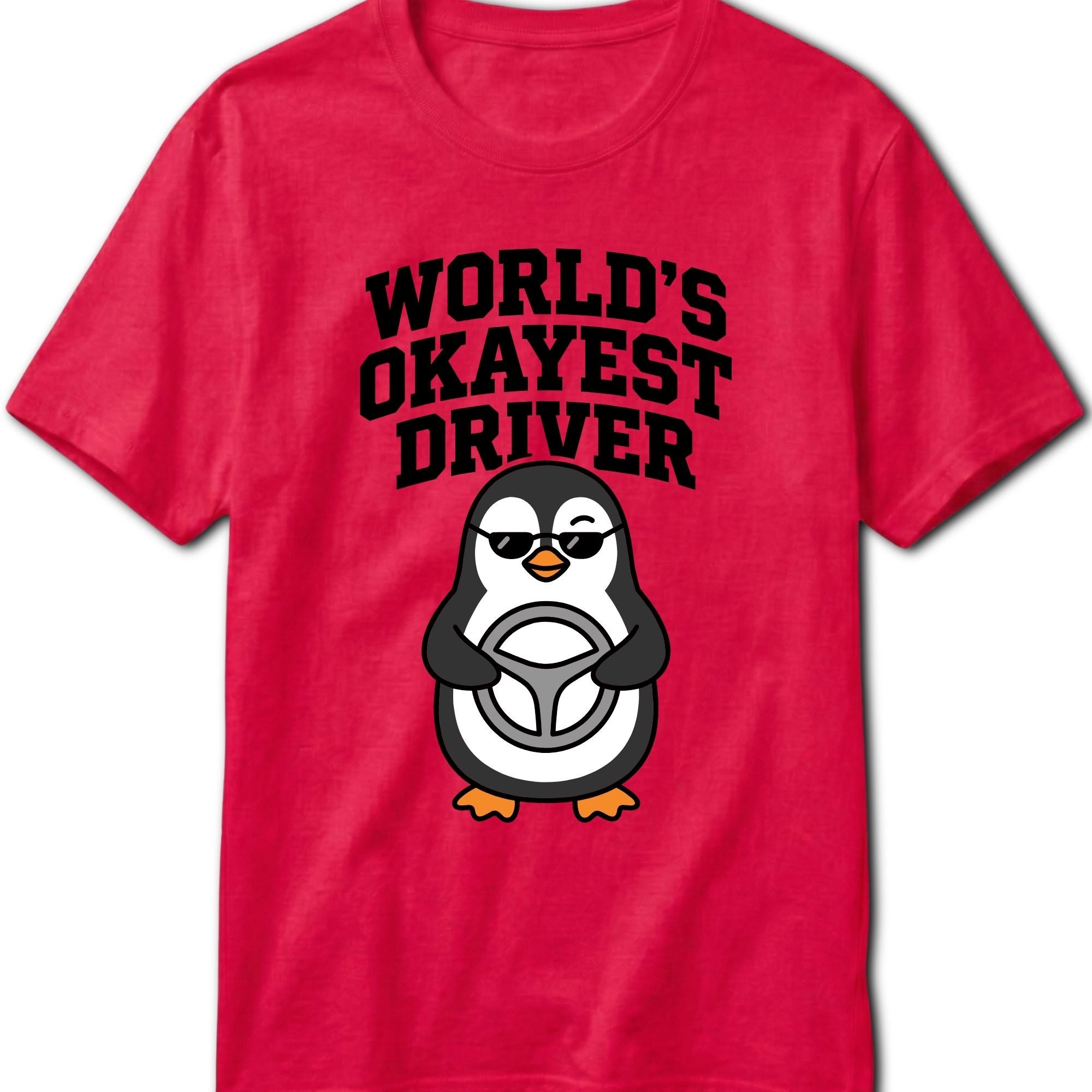World's Okayest Driver T-Shirt - product mockup view 19