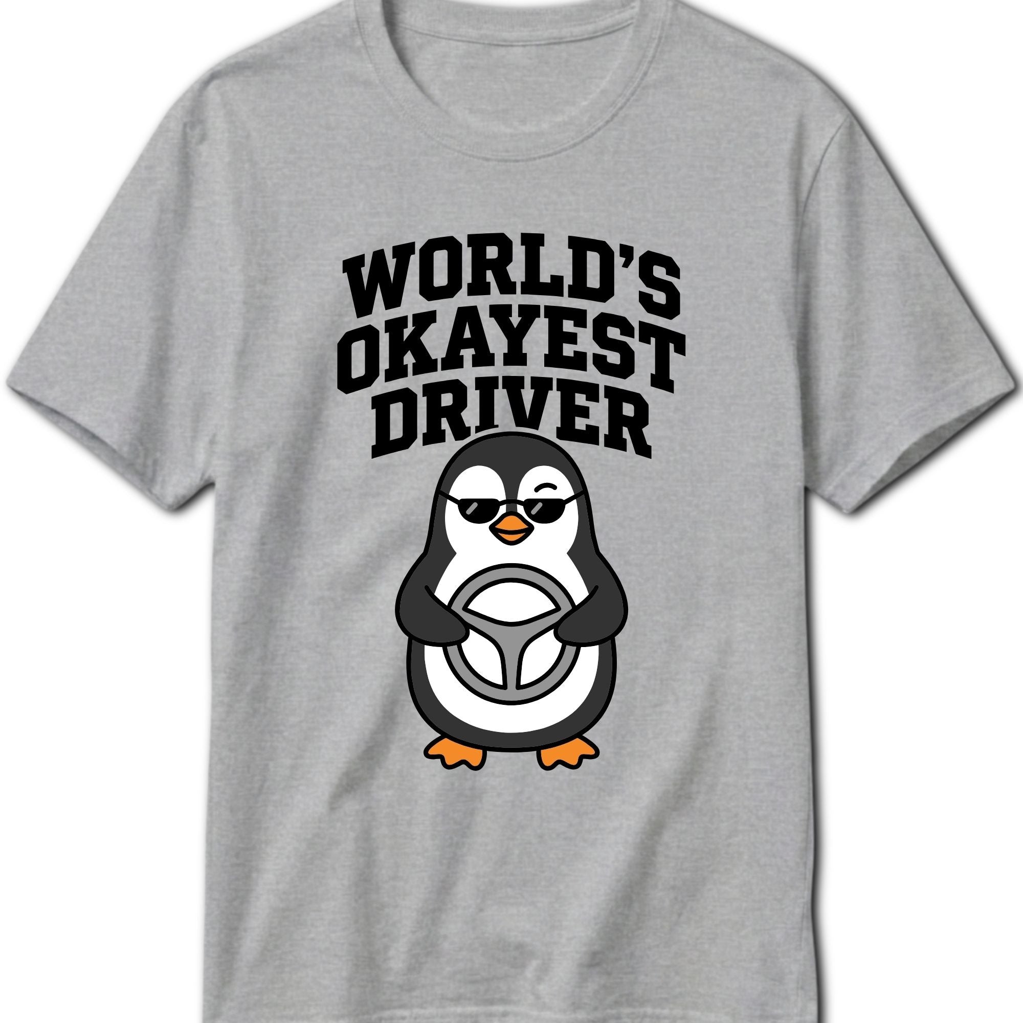 World's Okayest Driver T-Shirt - product mockup view 15