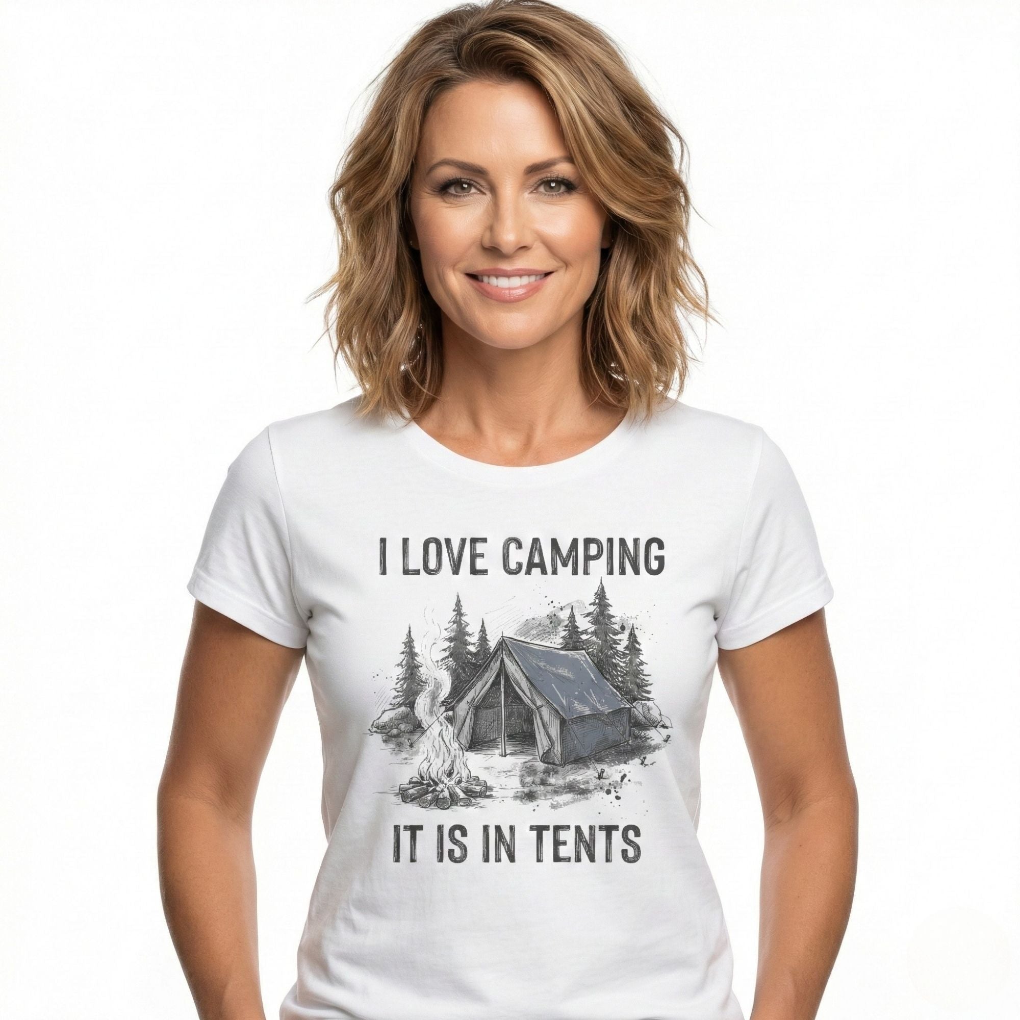 In Tents Camping T-Shirt - colour variant view