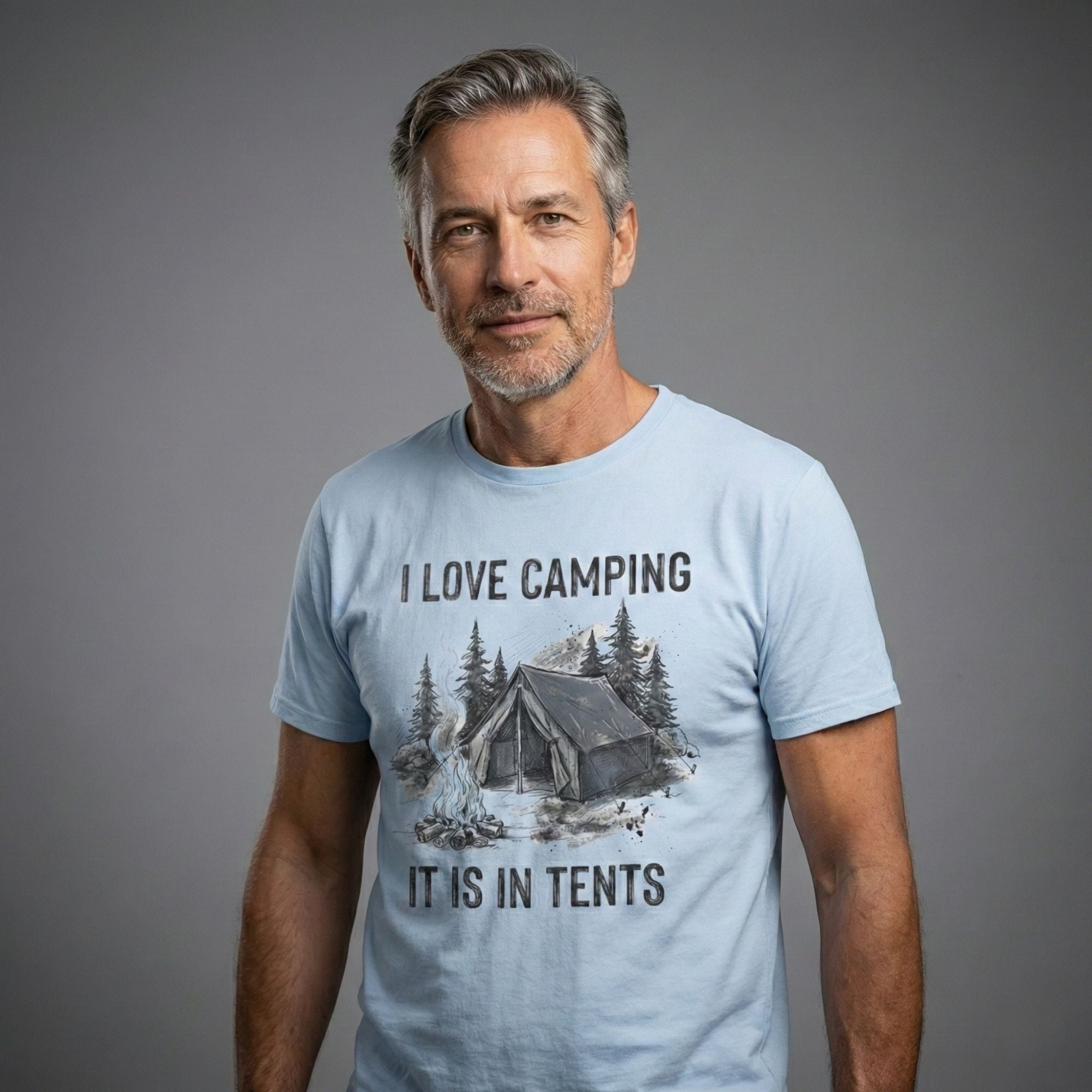 In Tents Camping T-Shirt - product mockup view 12